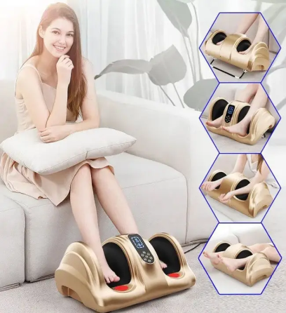 Масажер для ніг (роликовий, компресійний масаж, вібрація, прогрів) Benbo АМ-04 Золотистий Київ