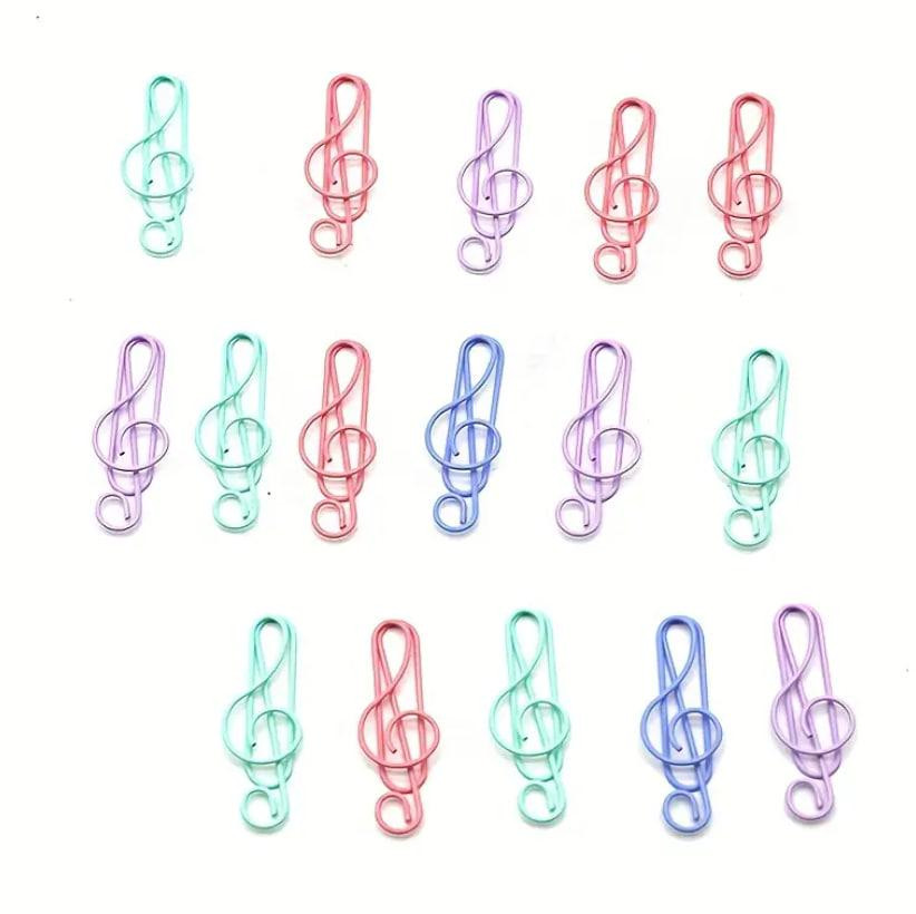 10 шт. Кольорові скріпки у формі музичних нот | Металеві скоби для паперу, нотаток і творчості, асор Київ - фото 3
