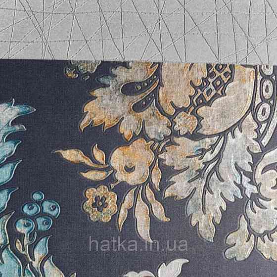 Шпалери вінілові на флізелін Sirpi Alta gamma Sempre 3 вензелі великі золотом сріблом на темно синьому тлі 3д Київ