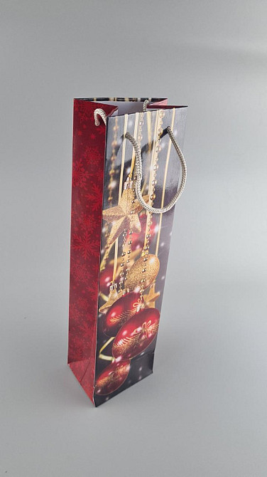 Пакет новогодний  бумажный под  бутылки-008 (12 шт) Харьков - изображение 2