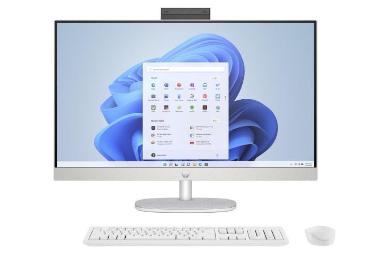 Комп'ютер персональний моноблок HP All-in-One 27" FHD IPS AG, AMD R7-350 AI, 32GB, F2TB, UMA, WiFi, кл+м, Win11, білий Київ - фото 1