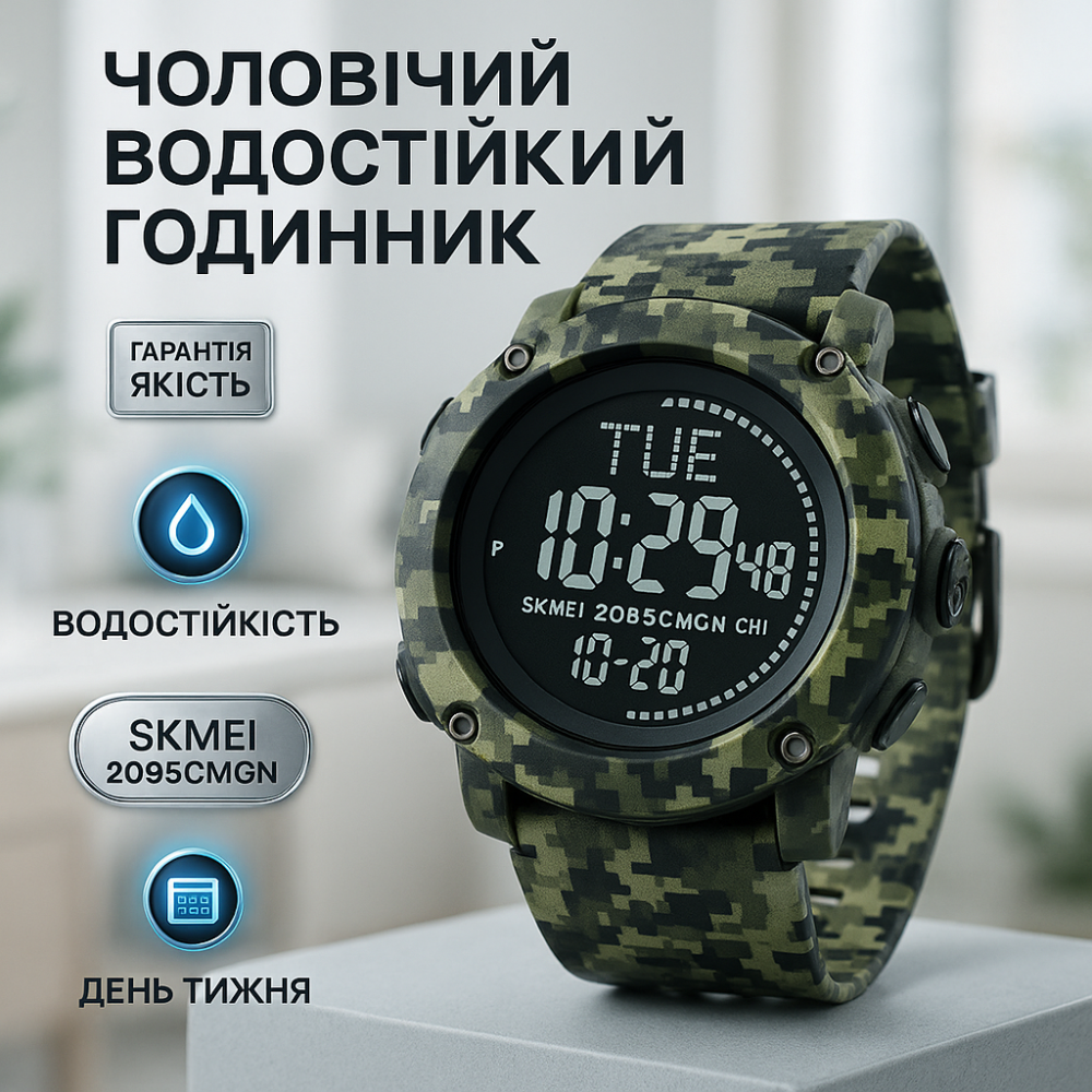 Мужские часы для рыбалки, Часы наручнные спортивные Модные спортивные для активного отдыха GD-69 Львов - изображение 7