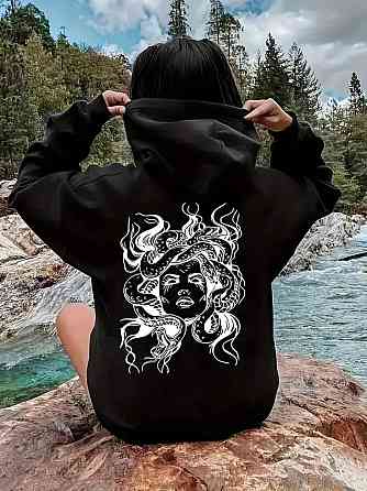 Женская стильная худи с принтом трехнитка на флисе Одесса