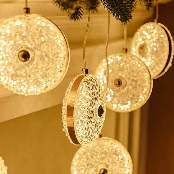 Гирлянда-штора Диамант 3 метра 6 фигур, теплый белый 6L3MDIA Киев