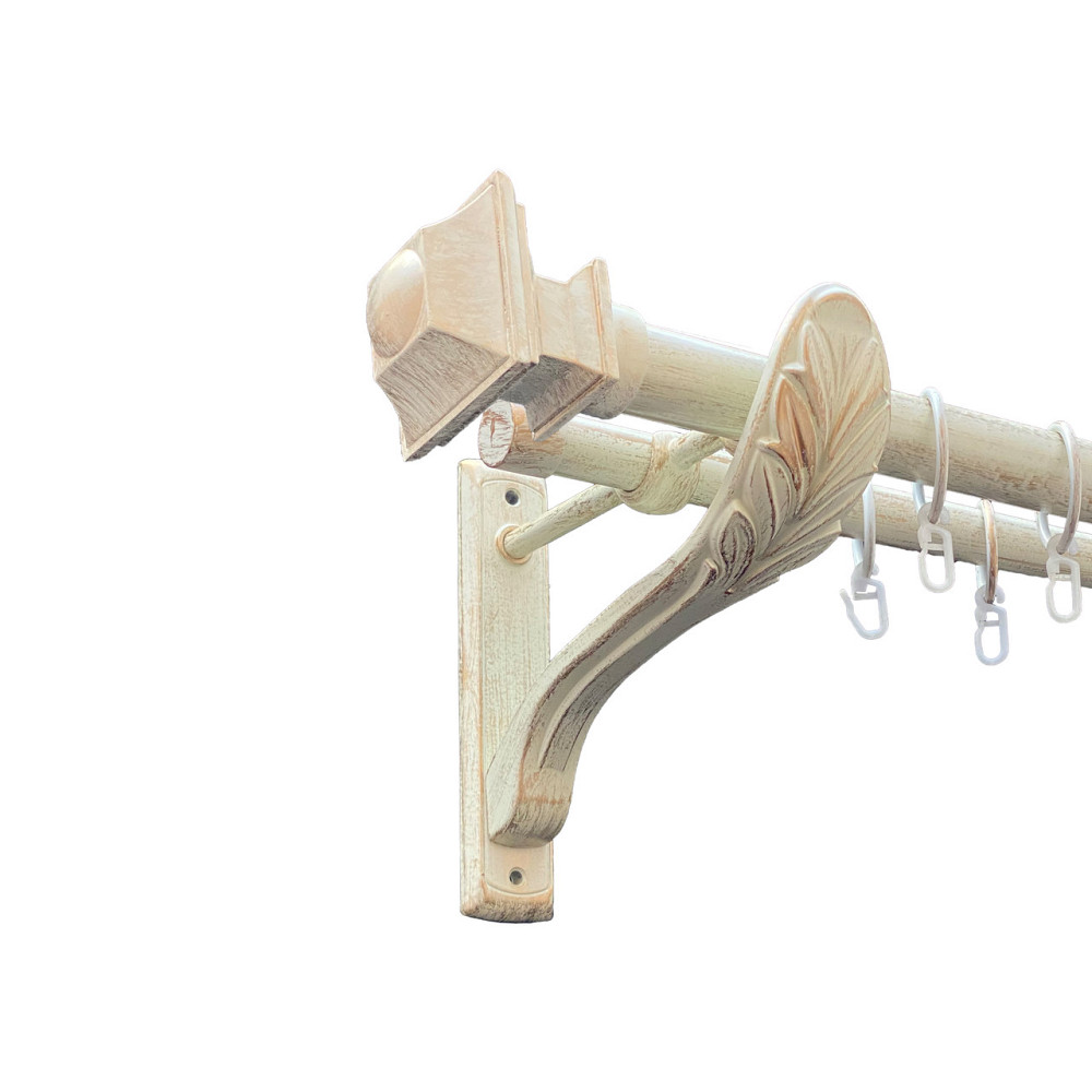 Карниз Orvit Борджеза металевий дворядний ретро Біле Золото 25\19 мм 300 см (00-00010565) Львів - фото 1