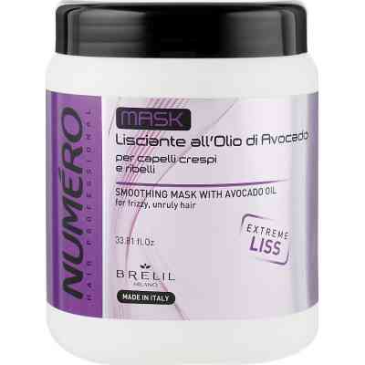 Маска для волосся Brelil Numero розгладжуюча з олією авокадо 1 л (8011935075157) Вінниця