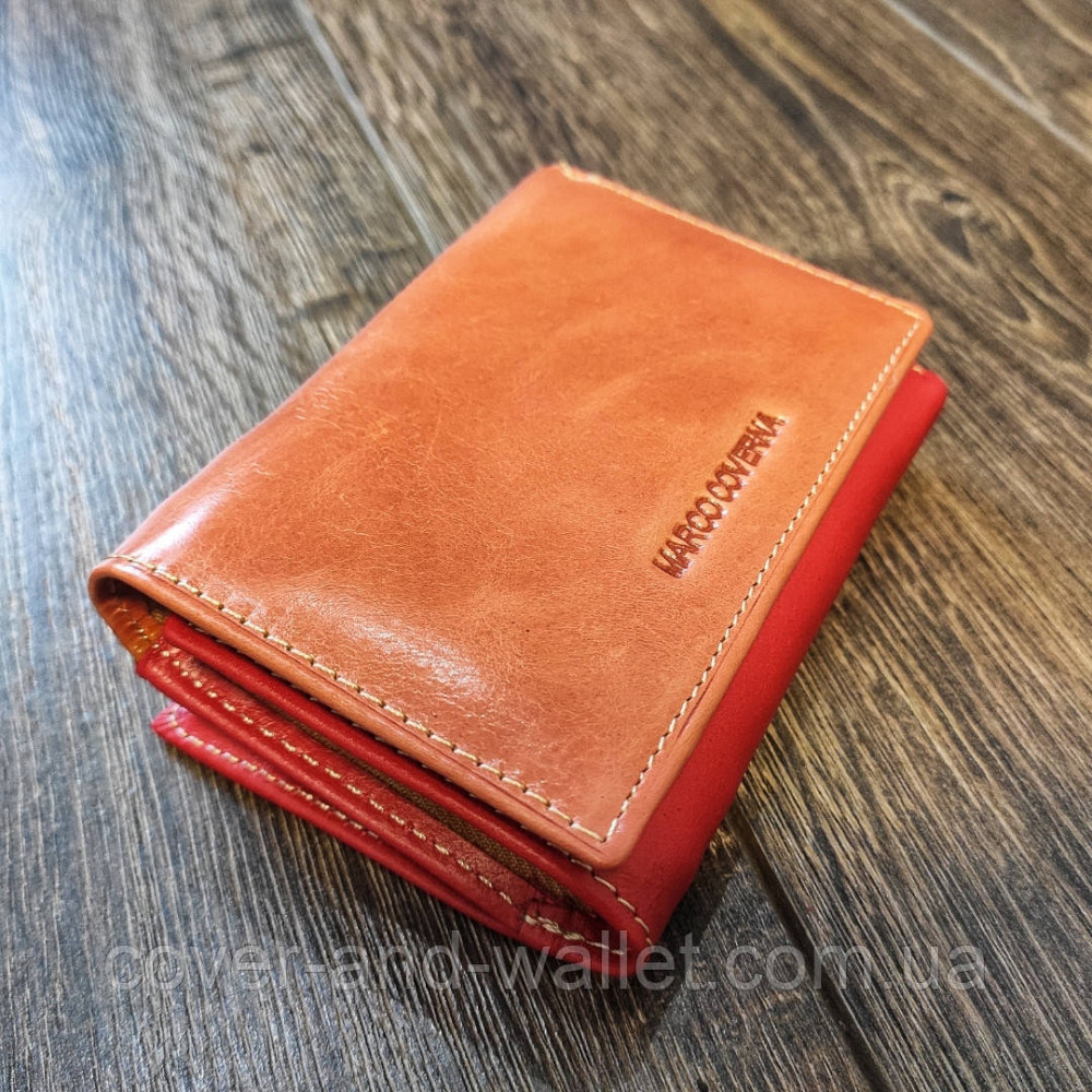 Маленький шкіряний жіночий гаманець пудрового кольору Marco Coverna MC 2-2068 Київ - фото 1