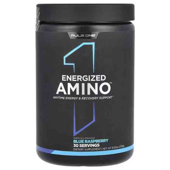 Аминокислотный комплекс Rule One Energized Amino 270 г, Blue Raspberry Луцк