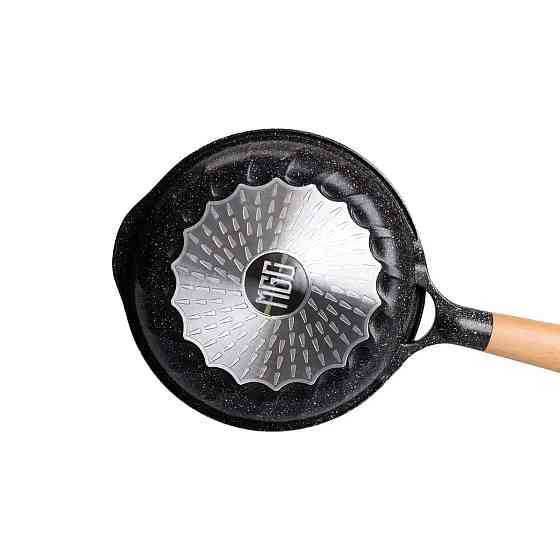 Алюминиевая сковорода 1,4 л, мраморное антипригарное покрытие Ø 22 см, толстое дно MGC черный HP-4-417B Киев