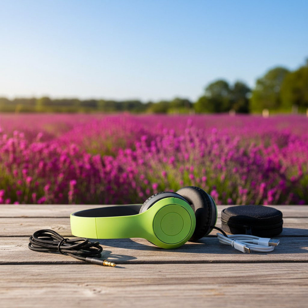 Бездротові Bluetooth-навушники з мікрофоном і Mp3 плеєром, P47, Зелений/Стереогарнітура/Накладні навушники блютуз Київ - фото 9