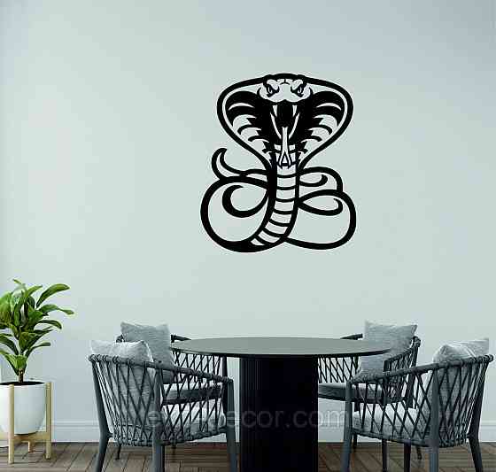 Декоративне настінне Панно  «Кобра» , Декор на стіну 90*78 см, Чорний Київ