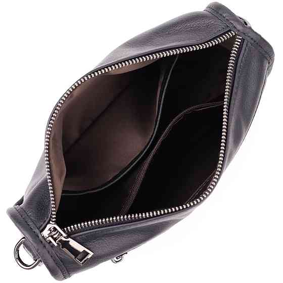 Сумка на плече з натуральної шкіри Vintage 23001 Чорний Київ