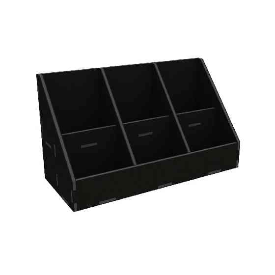 Органайзер EKOSTAR для чая и пакетов 70х90 - 6 ячеек чёрный Киев