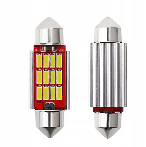 LED C5W C10W 39мм, 12 SMD 4014, з обманкою Canbus, білий, лампа для салону авто і номера Київ - фото 4