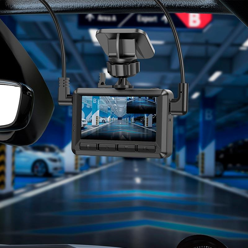 Видеорегистратор HOCO DV3 Driving recorder with display(dual-channel) Black Киев - изображение 9