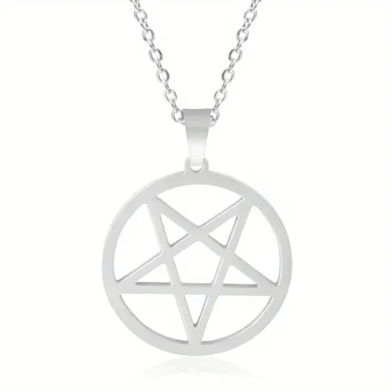 Намисто-підвіска Пентаграма – сріблястий колір Київ