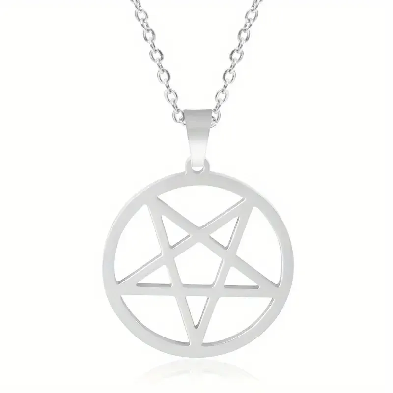 Намисто-підвіска Пентаграма – сріблястий колір Київ - фото 3