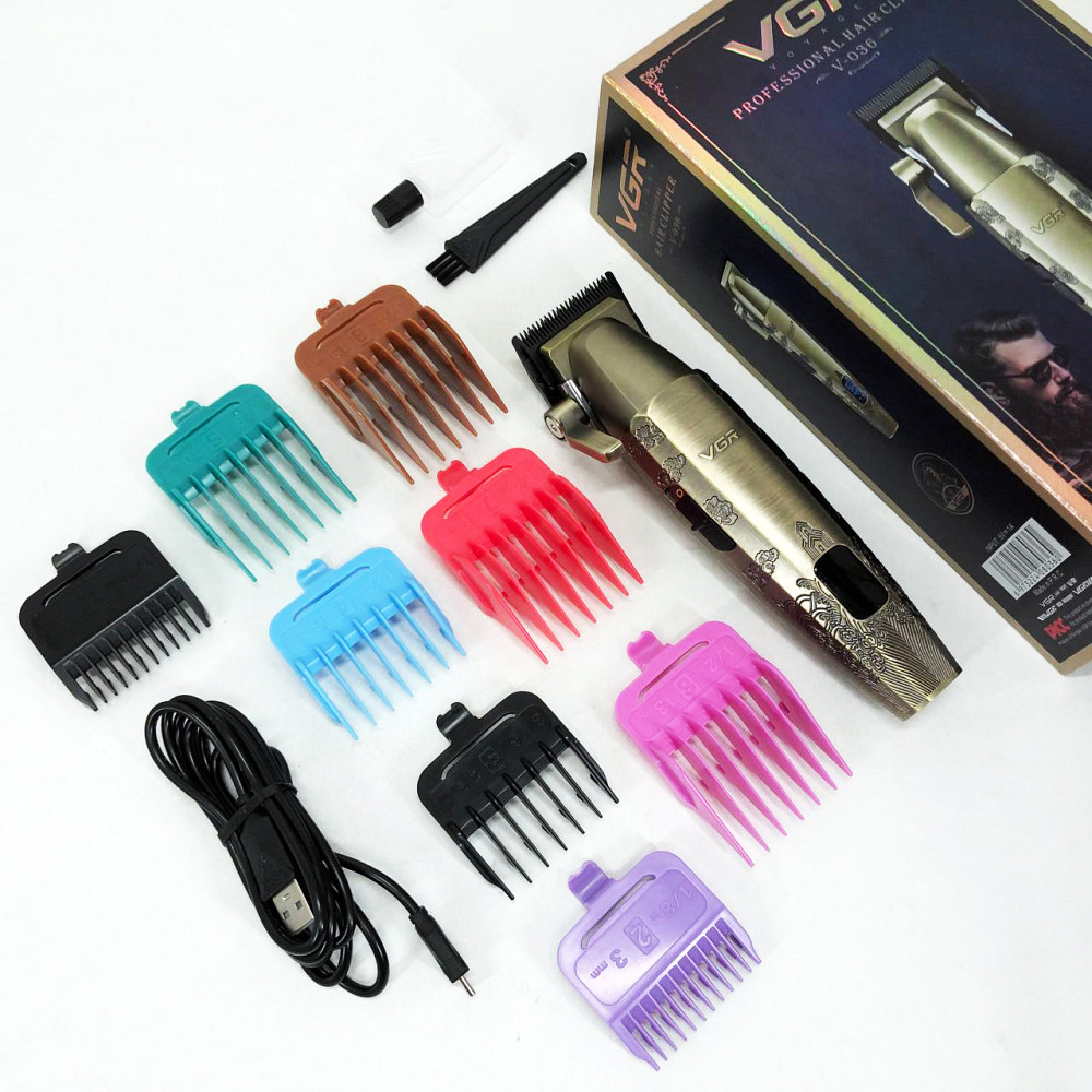 Профі машинка для стрижки волосся VGR V-036, Машинка для стрижки волосся потужна Тример скронь KY-45 Львів - фото 13