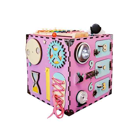 Развивающая игрушка Бизикуб Temple Group TG200132 30х30х30 см Розовый Винница