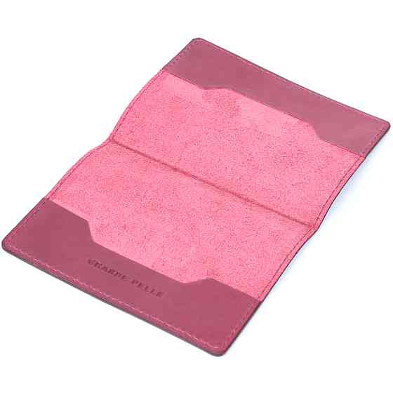 Відмінна шкіряна обкладинка на паспорт GRANDE PELLE 16794 Бордовий Київ