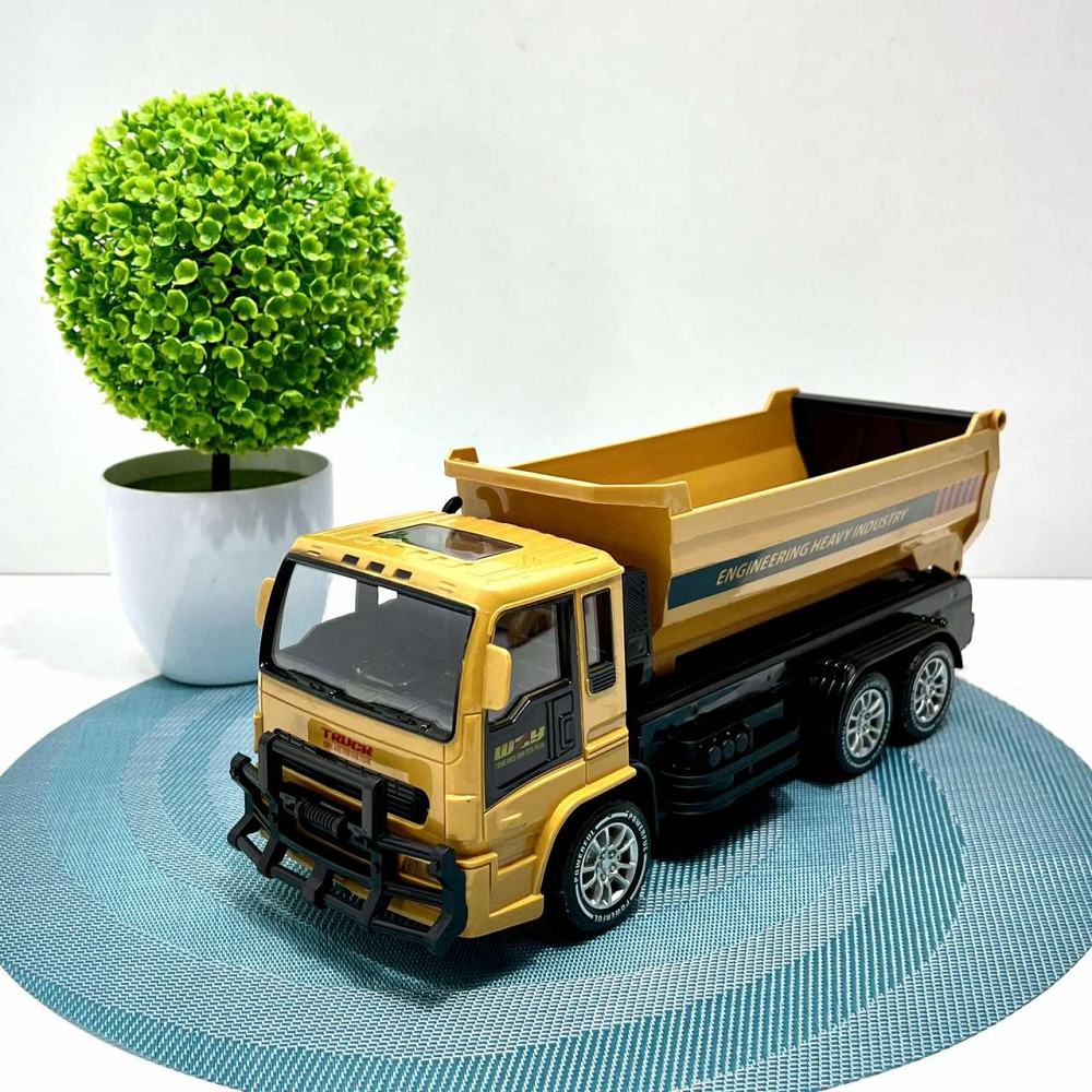 Машина самоскид на радіокеруванні світло фар 30 см Жовтий (690-A2) Чернігів - фото 1