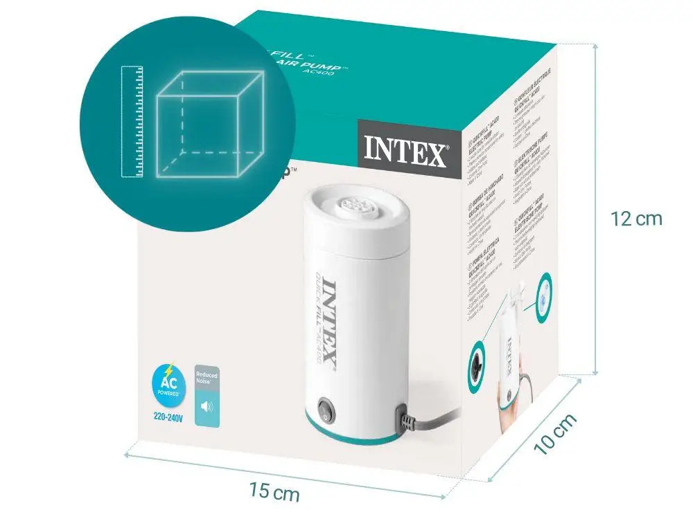 Електричний насос для надувних виробів Intex 400 л/хв Київ - фото 3