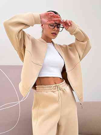 Жіночий костюм-двійка з широкими штанами Молочний 42/46 Харків