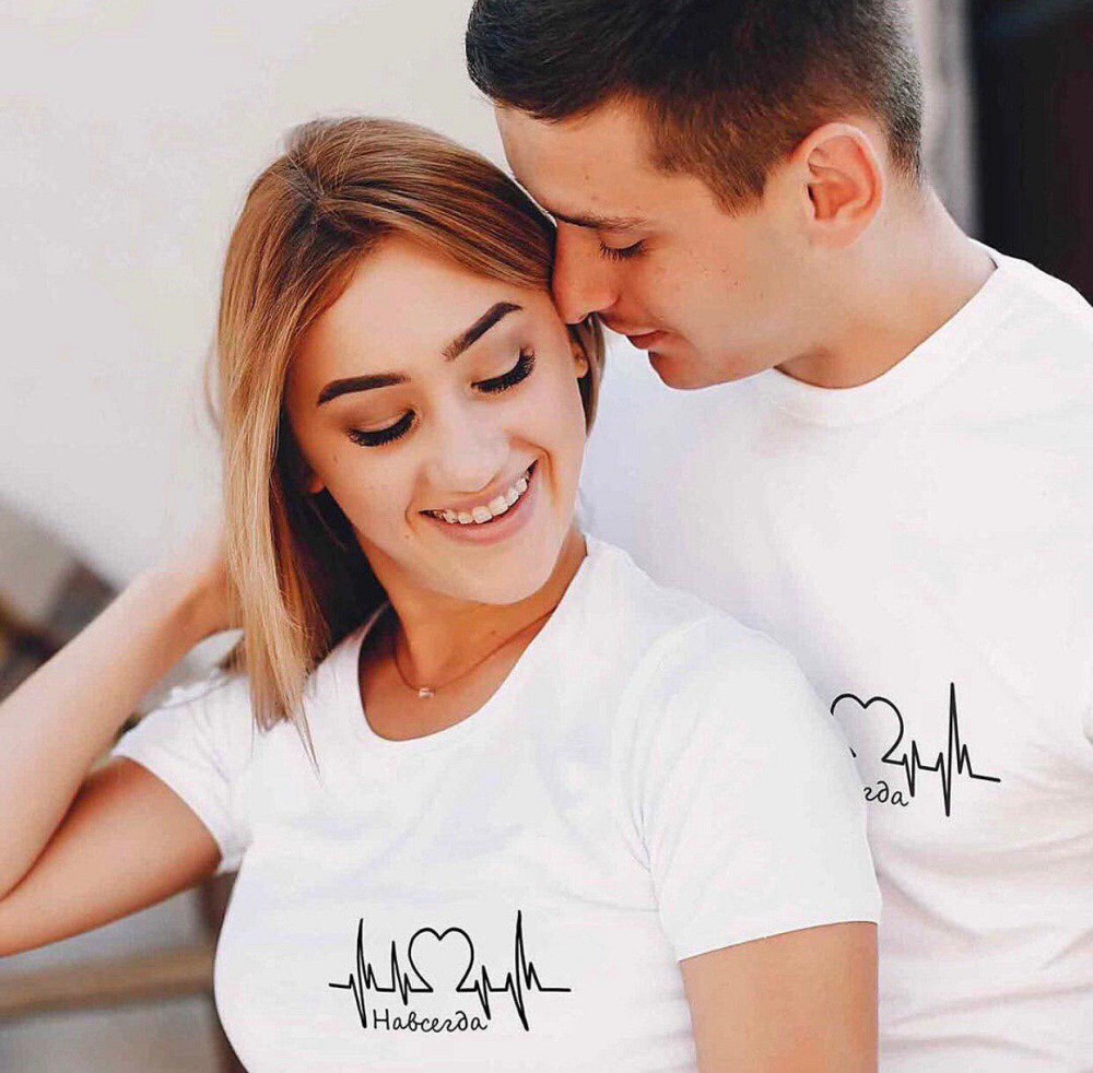 Парные футболки для парня и девушки - НАВСЕГДА Черновцы - изображение 1