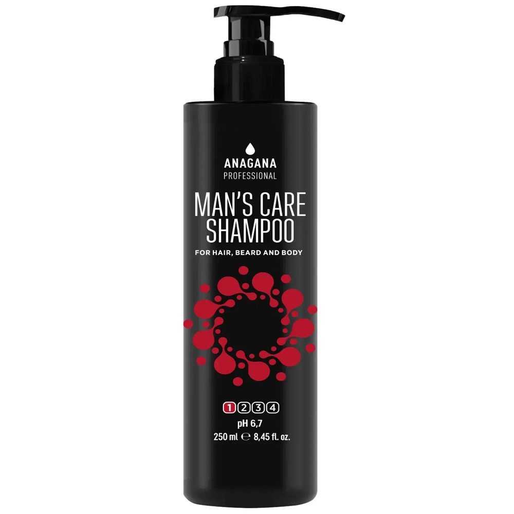 Шампунь Мужской уход для волос, бороды и тела MAN'S CARE SHAMPOO ANAGANA 250 мл Киев - изображение 5