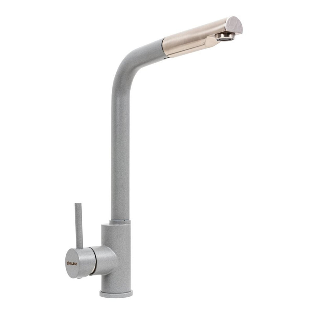 VALESO Кухонний змішувач з висувною лійкою VALESO Q411B Сірий металік Киев - изображение 1
