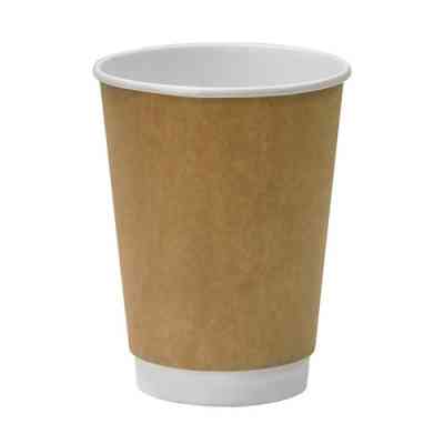 Стаканы одноразовые Romus бумажные двустенные 450 мл 20 шт. Крафт+белый (6485) Винница