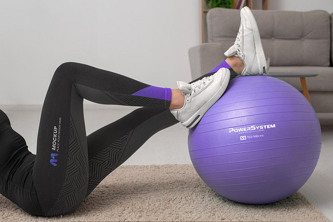М'яч для фітнесу (фітбол) Power System PS-4018 Ø85 cm PRO Gymball Purple Кам'янське - фото 2