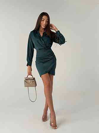 Жіноча елегантна коротка сукня double Шовк Армані Зелений, 42/44 Одеса