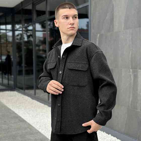 Чоловіча сорочка-пальто чорна Pobedov Mars Київ