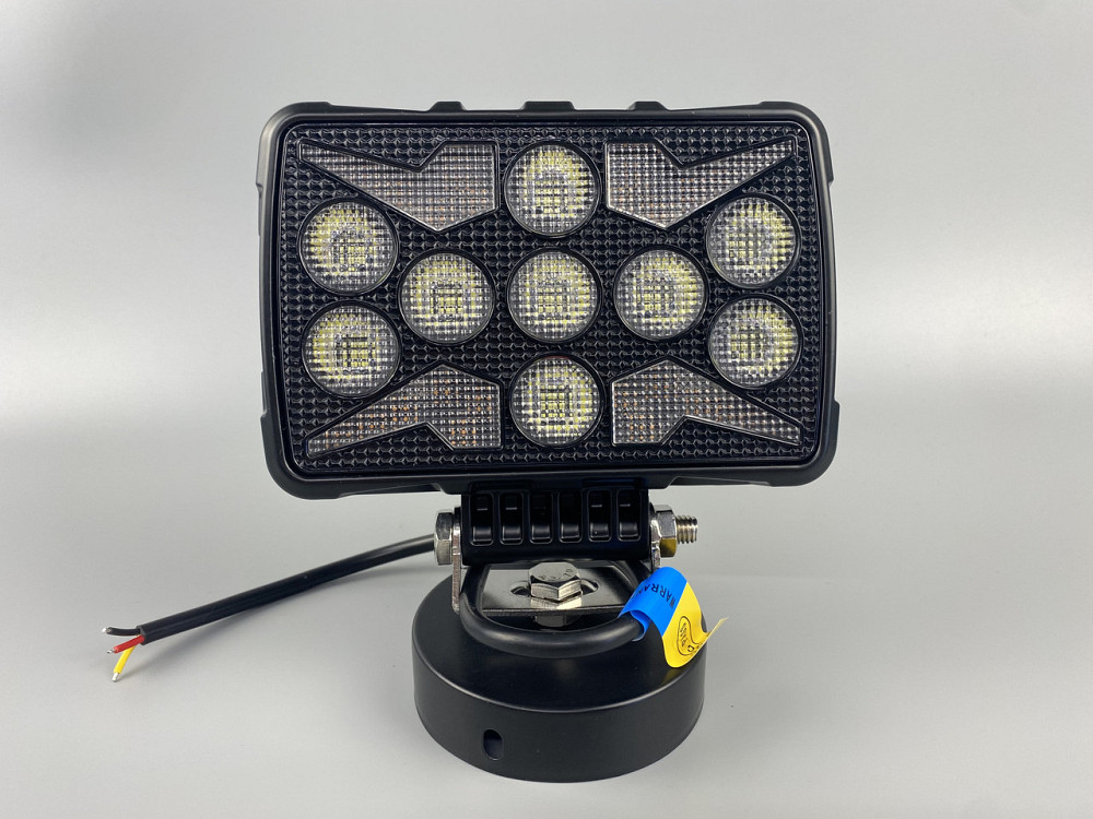 Фара LED квадратна 18 Led chip 12/24V. Широкий промінь + DRL світло + стробоскоп, світло 6500 К, IP67 Мукачево - фото 8