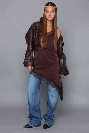 Женское стильная повседневная короткая куртка из эко-кожи премиум качества Шоколад, 42 Одесса