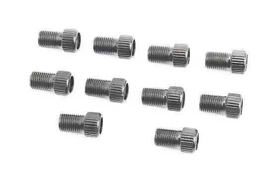 Перехідник шланга насоса з резинкою (золотник Schrader AV-Presta FV) 10шт к-кт, чорні Київ