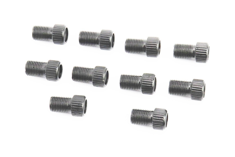 Перехідник шланга насоса з резинкою (золотник Schrader AV-Presta FV) 10шт к-кт, чорні Київ - фото 1