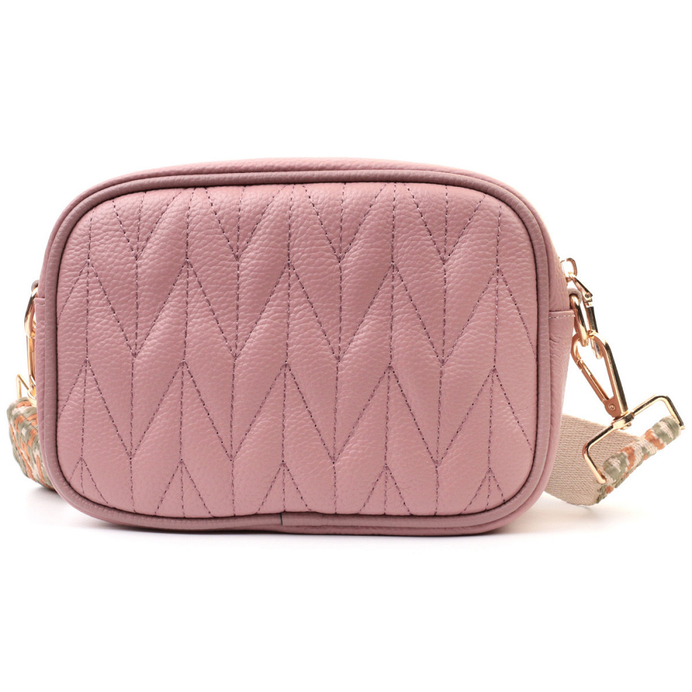 Красивая стеганая женская сумка из натуральной кожи Vintage 22614 Розовая Киев - изображение 5