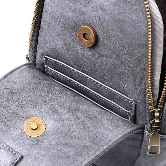 Модна сумка через плече в модному кольорі з екошкіри Сірий (Vintage) Київ