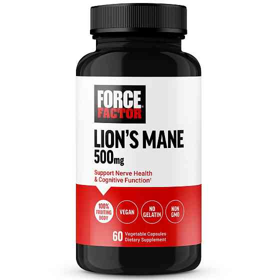 Ежовик гребенчатый Force Factor Lion's Mane 500 mg 60 Vegetable Capsules Луцк