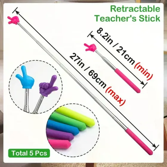 Указка палец телескопическая 21/69 см Pick-me пикми палочка, выдвижная «Рука» Коломыя