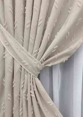 Комплект штор VR-Textil Льон Букле № 1882ш Таш 150х290 см 2 шт (33-0908) Київ