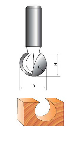 Фреза Глобус 1010 R8 Пазова галювальна Коломия - фото 1