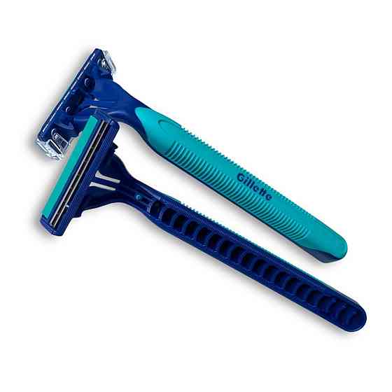 Чоловічі одноразові бритви Gillette Blue II Plus Slalom 5 шт — подвійне лезо, зволоження, рухома головка Харків