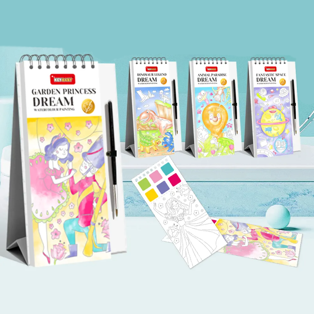Набір для творчості.Розмальовки з фарбами і пензликом.Мольберти для дітей з палітрами Keybaby 4 шт. Кам'янець-Подільський - фото 1