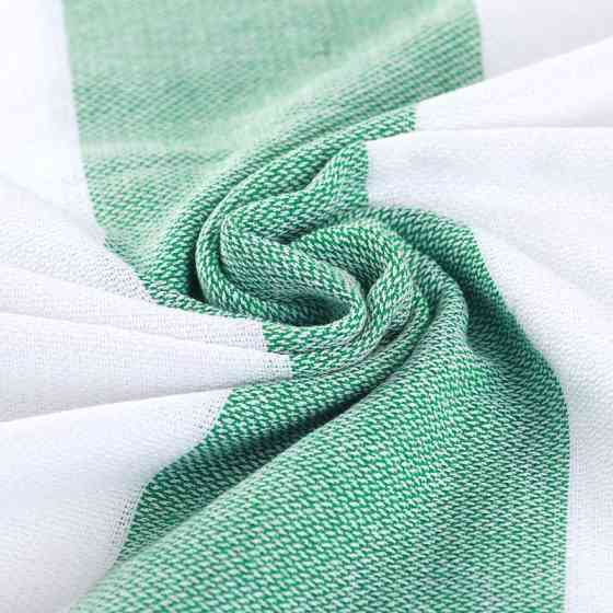Полотенце пештемаль Lovely Svi хлопковое, пляжное, хамам, spa - XХL 100x180 см Green/Blue Stripes Киев