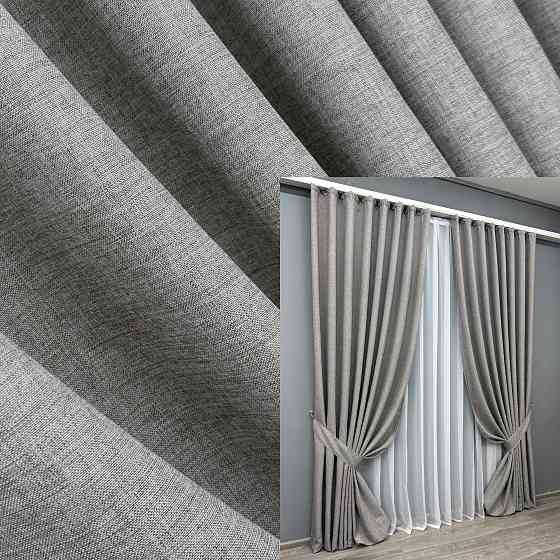 Комплект готовых штор VR-Textil ALORA-TON № 1875ш Светло-серый 200х270см 2 шт (32-166) Киев