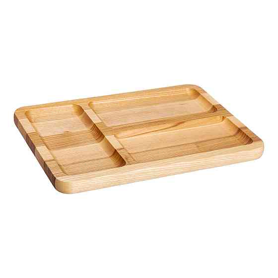 Деревянная доска для подачи 35×25 см на 3 секции Киев