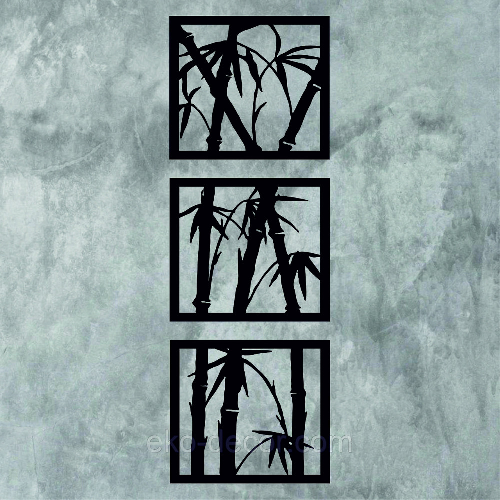 Декоративное настенное Панно «Пальма» Декор на стену 90*213, Черный Киев - изображение 6